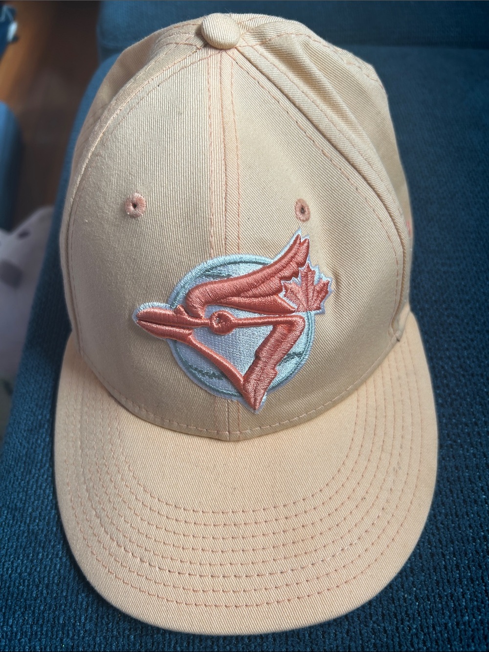 Peach Blue Jays Cap with Embroidered Logo 7 3/8